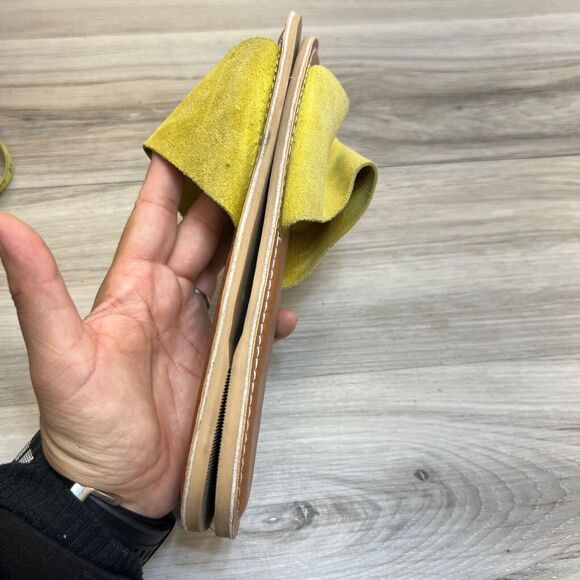 Beach By Matisse Bali Saffron Suede Slip On Sandals Women's Size 7 M - Picture 2 of 9